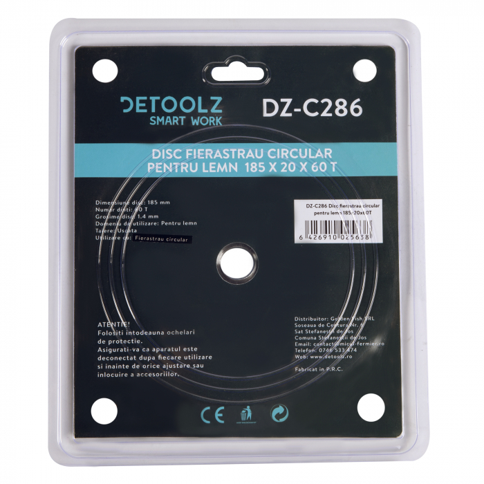 Disc fierastrau circular pentru lemn 185x20x60T [2]