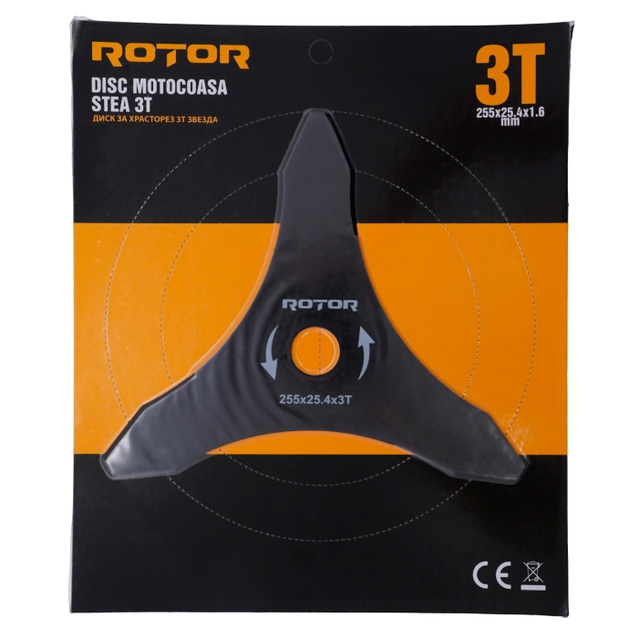 Disc motocoasa stea 3T 255x25,4x1,6 mm ROTOR [2]