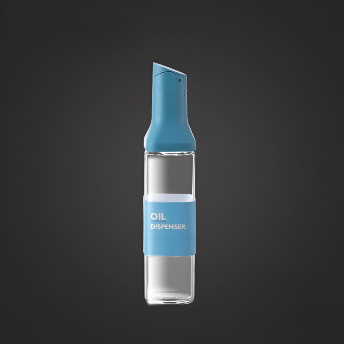 Dispenser pentru Ulei, Flippy, Deschidere si Inchidere Automata a Rezervorul, cu Inductie Gravitationala, 500 ml, 29.5x6x6 cm, Albastru [3]