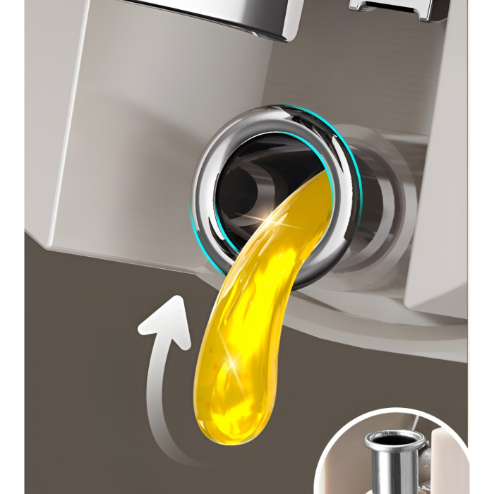Dispenser pentru Ulei, Flippy, Deschidere si Inchidere Automata a Rezervorul, cu Inductie Gravitationala, 550 ml, 12x7.6x20.5 cm, Alb [3]