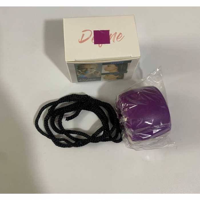 Dispozitiv de Tonifiere Faciala, Flippy, din Silicon, Corectare Mandibula/Maxilar, Mov [5]