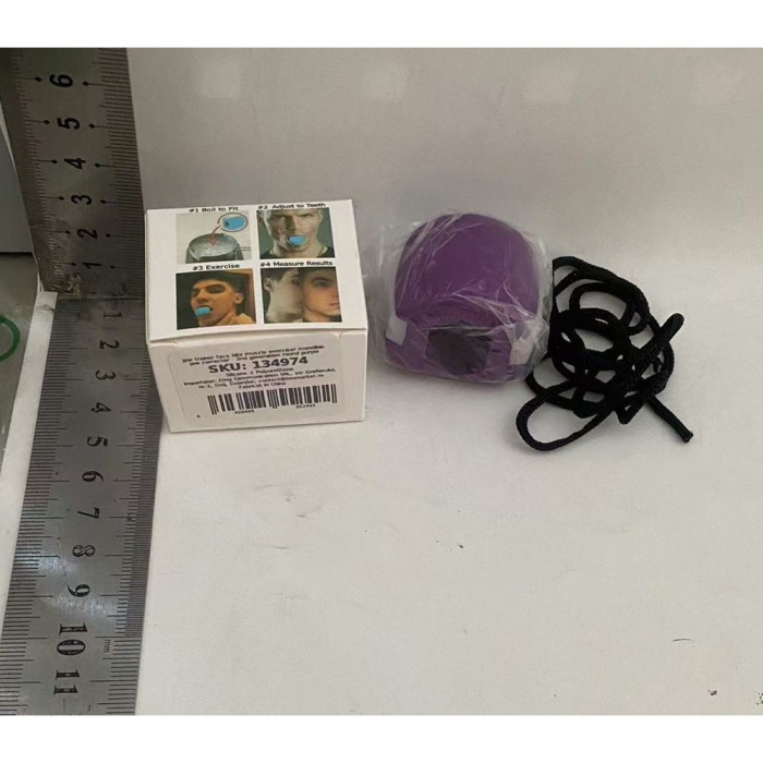 Dispozitiv de Tonifiere Faciala, Flippy, din Silicon, Corectare Mandibula/Maxilar, Mov [6]