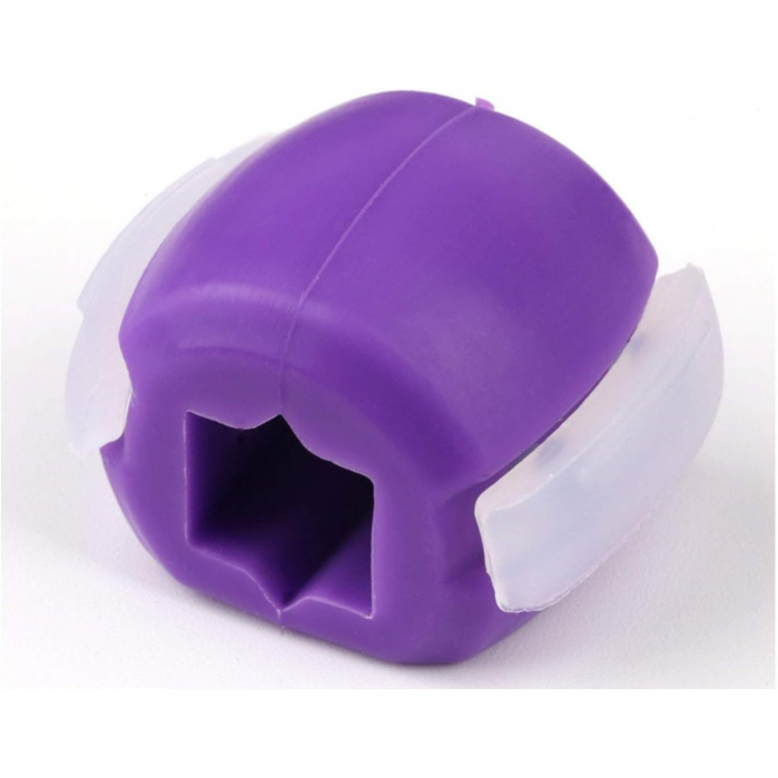 Dispozitiv de Tonifiere Faciala, Flippy, din Silicon, Corectare Mandibula/Maxilar, Mov [2]