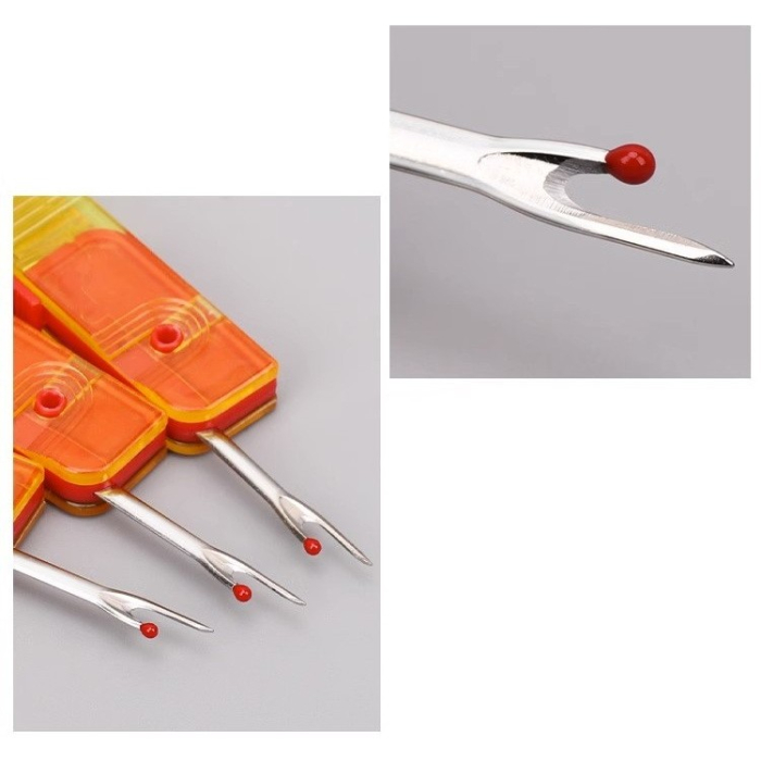 Dispozitiv pentru Descusut, Flippy, Taietor de Etichete, 1.7 x 7 cm, Pliabil, din Plastic, Rosu/Galben [2]