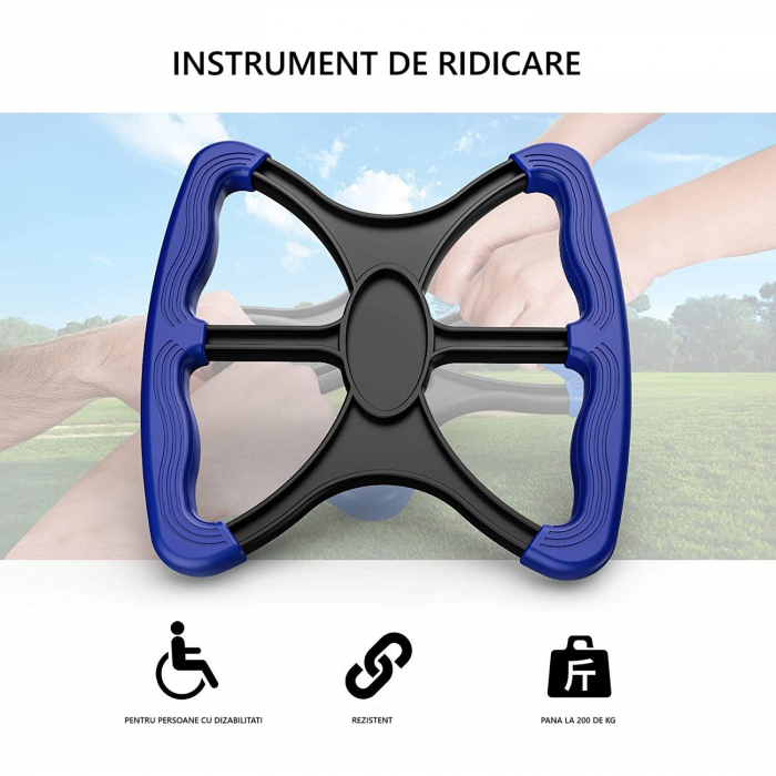 Dispozitiv pentru Ridicare, Flippy, Ajutor Varstnici, din Plastic, Maner Ergonomic, 200 kg, Albastru [3]