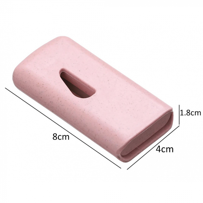Dispozitiv taiere si depozitare medicamente, Flippy, Roz, Plastic, 8 x 4 x 1.8 cm [3]