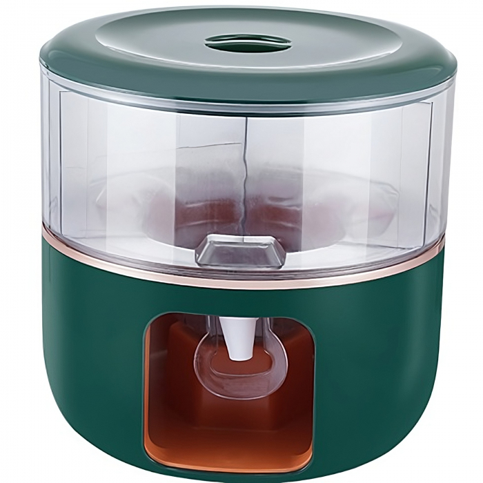 Dozator de apa Flippy, 3 compartimente rotative, capacitate mare de 6l, verde [1]