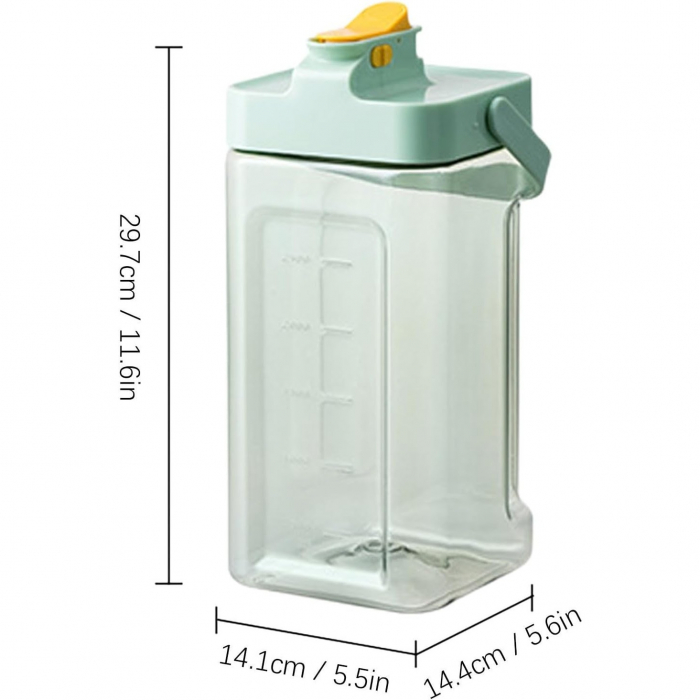 Dozator portabil pentru bauturi Flippy, 3.5 litri, capac etans, duza deschidere/inchidere, recipent din plastic, gradat, filtru, maner, pentru diverse bauturi, 29.7 x 14.1 x 14.4 cm, verde [9]