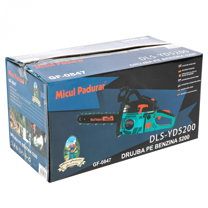 Drujba pe benzina Micul Padurar 5200, 52 CC, 2.72 Cp, lama 40 cm + Bujie [4]