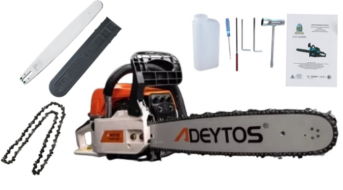 Drujba benzia, cu lant, Deytos 5200, 2.2 KW, 3 CP, lama 40 cm + Demaror de rezerva [3]