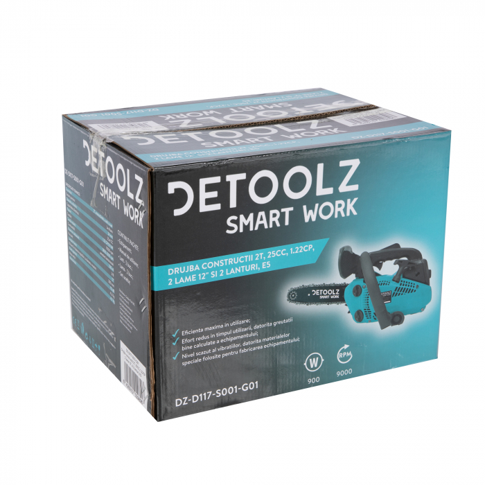 Drujba constructii Detoolz DZ-D117-S001-G01 E5, 25.4 CC, 1.22 Cp, lama 2 x 30 cm [9]