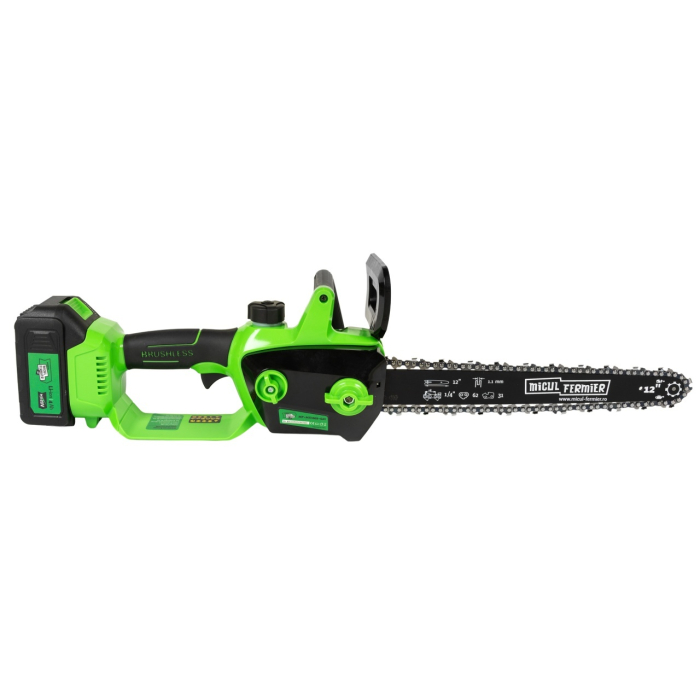 Drujba electrica Micul Fermier 20V, 4 Ah, lama 12", Brushless [2]