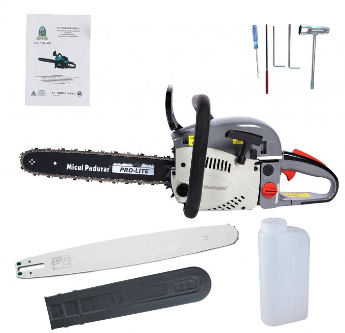 Drujba pe benzina Micul Padurar 6800, 52 CC, 3.21 Cp, lama 2 x 40 cm [1]