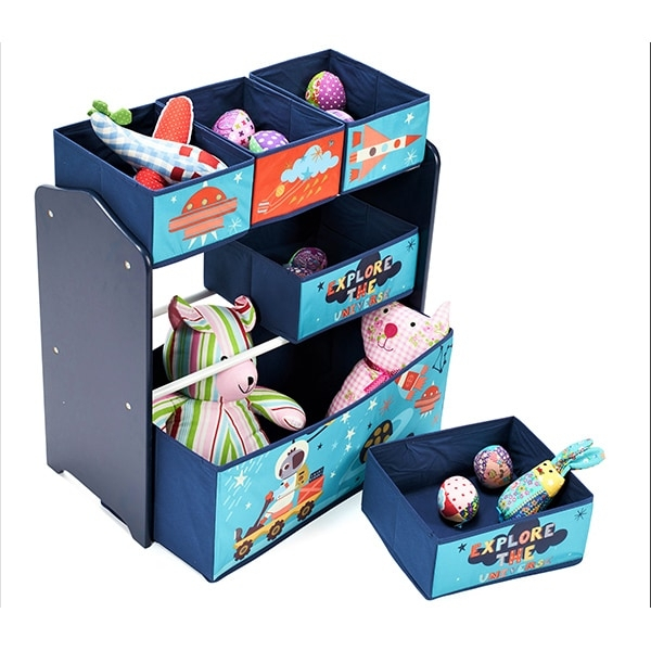 Lichidare Dulap depozitare jucarii U-Grow Explore the universe, Albastru [2]