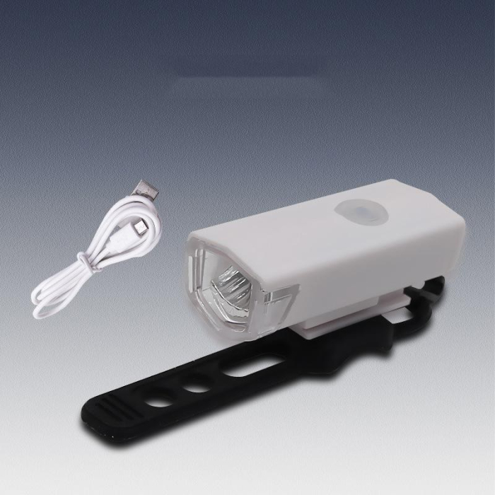 Far cu LED proiector pentru bicicleta\trotineta, Flippy, reincarcabil, cablu USB inclus, 3 moduri de lumina, IPX4, Alb, 6.5x2.9x2.3 cm [6]