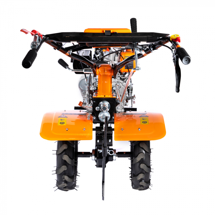 Motocultor DETOOLZ 7CP 280CC, motorina, 4T, 3 viteze, pornire manuala, cu roti [5]
