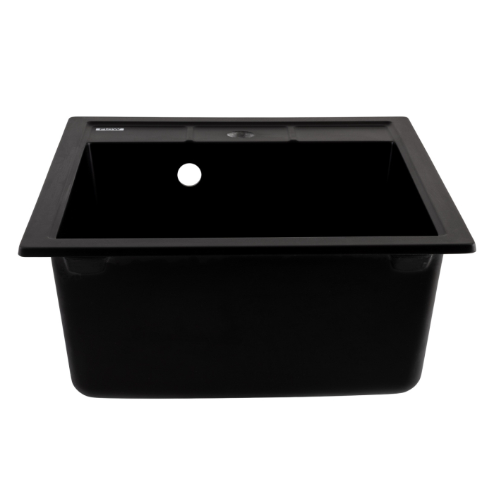 FCB-4651BBA/1, Chiuveta de bucatarie din granit cu o cuva, seria BRICK, Black/Anthracite, 460x495x190 mm, FLOW [2]