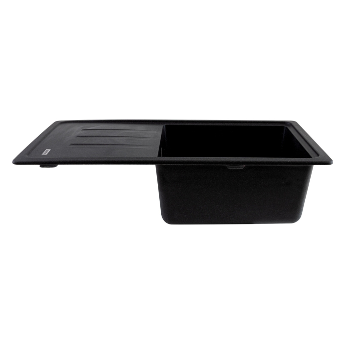 FCB-7843SLG/1T, Chiuveta de bucatarie din granit cu o cuva si scurgator, seria SLIM LONG, Graphite, 780x435x200 mm, FLOW [2]