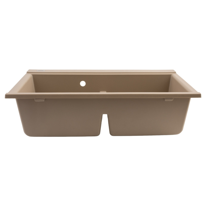 FCB-8550SS/2, Chiuveta de bucatarie din granit cu doua cuve, seria SIMILAR, Sahara, 855x505x230 mm, FLOW [2]