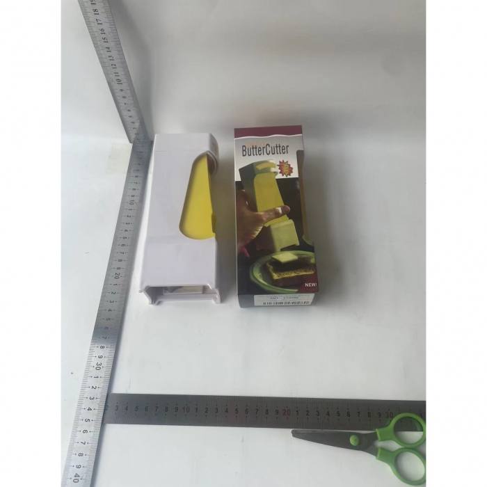Feliator manual de unt Flippy, material plastic, design usor si practic, 20x6x8.5 cm, Butter Cutter, alb [7]