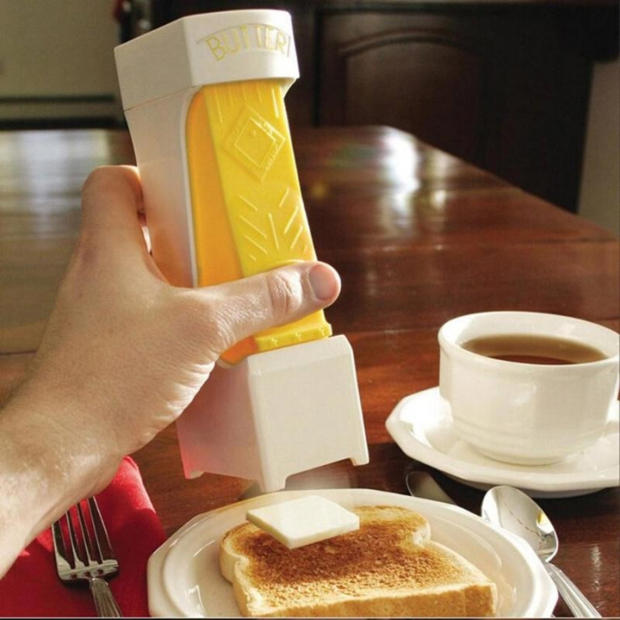 Feliator manual de unt Flippy, material plastic, design usor si practic, 20x6x8.5 cm, Butter Cutter, alb [3]