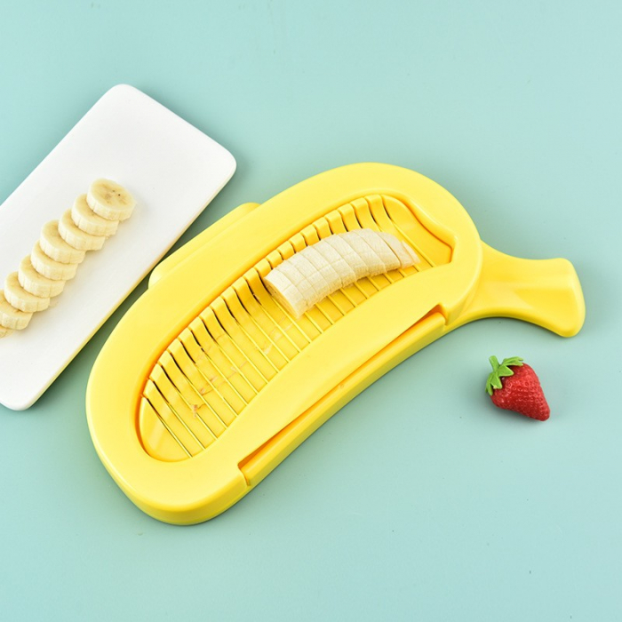 Feliator Multifunctional pentru Alimente, Flippy, Model Banana, pentru Legume si Fructe, Accesoriu pentru Bucatarie, 28.8x18.3 cm, Galben [6]