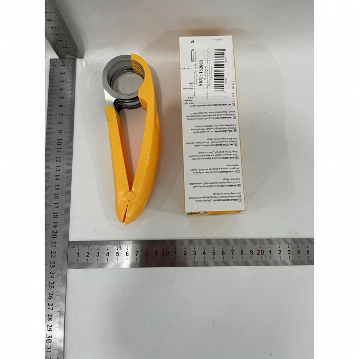 Lichidare Feliator pentru Alimente, Flippy, Accesoriu pentru Bucatarie, Cutit pentru Legume si Fructe, Model Banana, Ergonomic, 17.5x5x4 cm, Galben [2]