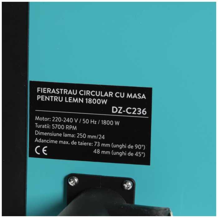 Fierastrau circular cu masa pentru lemn 1800W Profesional Detoolz [6]