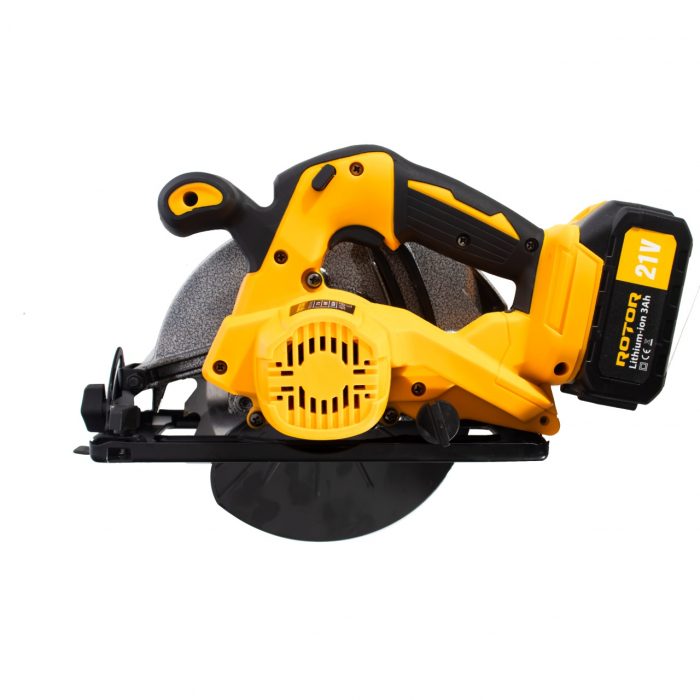 Fierastrau circular pe acumulator ROTOR RSC21, 21V/ 3Ah, 1000 W, 4300 rot/min, Brushless [2]