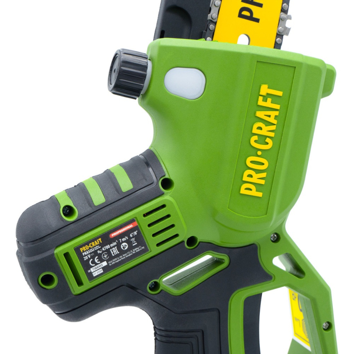 Fierastrau electric cu lant pe acumulator PROCRAFT PKA32Li, 20 V / 4 Ah, Brushless, lame 6" si 8", acumulator si incarcator incluse [6]