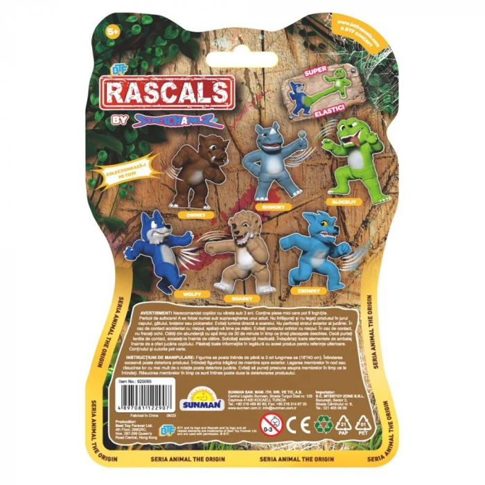 Figurina Rascals - Animalut super elastic, Rhinoky, 11 cm [2]