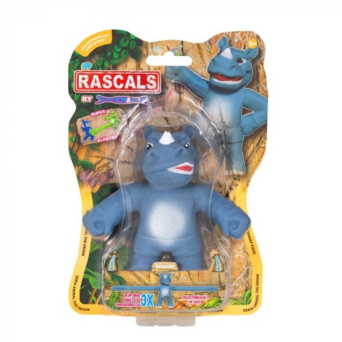 Figurina Rascals - Animalut super elastic, Rhinoky, 11 cm [3]
