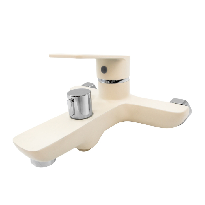 FL 183-FW439ZW, Baterie cada bej cu para de dus alba, zinc FLOW [2]