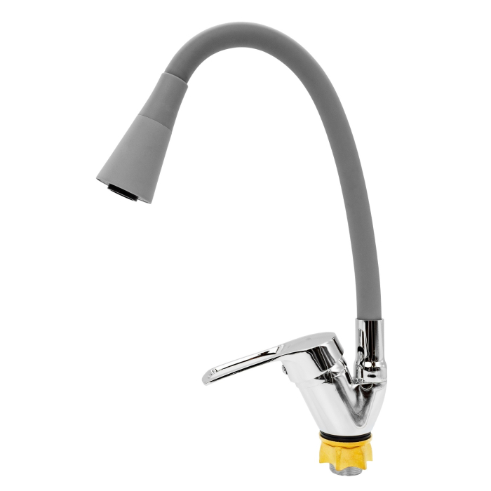 FL XI-CG452ZG, Baterie bucatarie cu pipa flexibila 2 functii, zinc, Gri/Crom, FLOW [3]