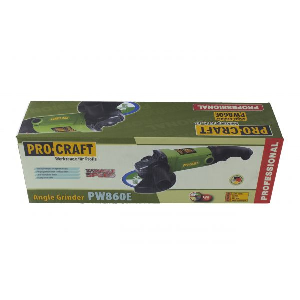 Flex Polizor Unghiular Procraft PW 860E, 860 W, 1100 RPM, 125 mm + Carbuni+Variator [2]