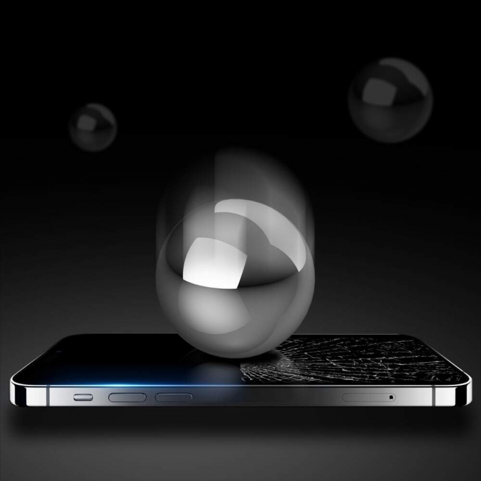 Folie de protectie Ceramica Flippy®, Transparenta HD, 9H, pentru Apple iPhone 15 Pro Max margini negre [7]