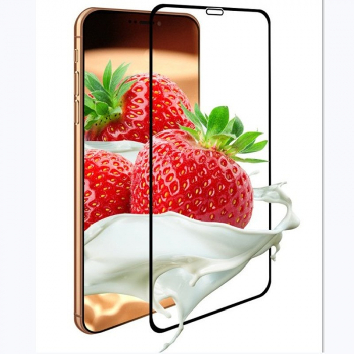 Folie de Protectie, Flippy, pentru iPhone 15, Full Cover, Ceramics 9D, Anti-soc, Anti-amprenta, Margini Negre, Transparent [1]