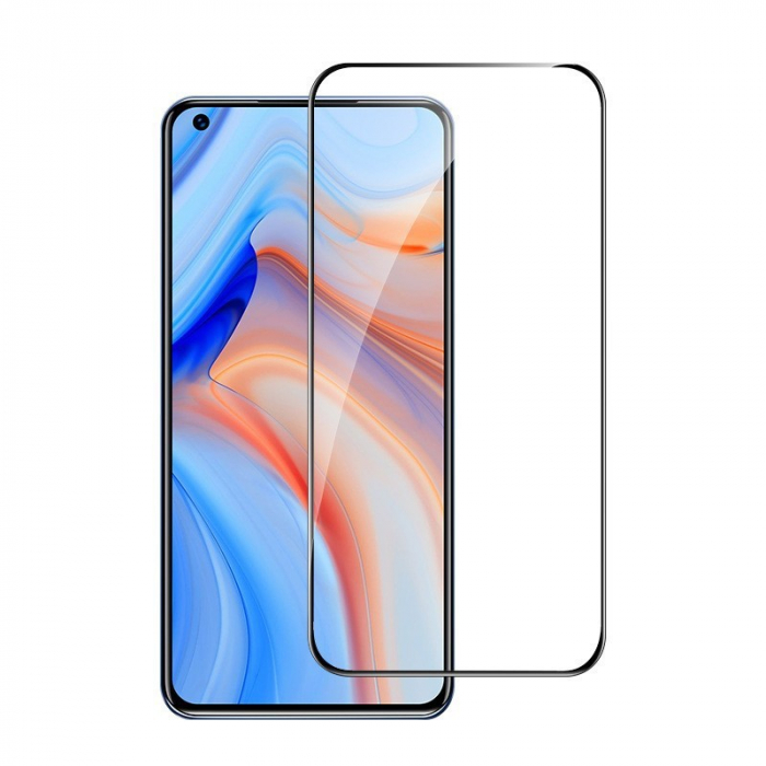 Folie de Protectie, Flippy, pentru iPhone 15 Plus, Tempered Glass 9D, Anti-Soc, Full Glue, Margini Negre, Transparent [1]
