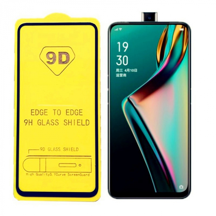 Folie de Protectie, Flippy, pentru iPhone 15 Plus, Tempered Glass 9D, Anti-Soc, Full Glue, Margini Negre, Transparent [4]