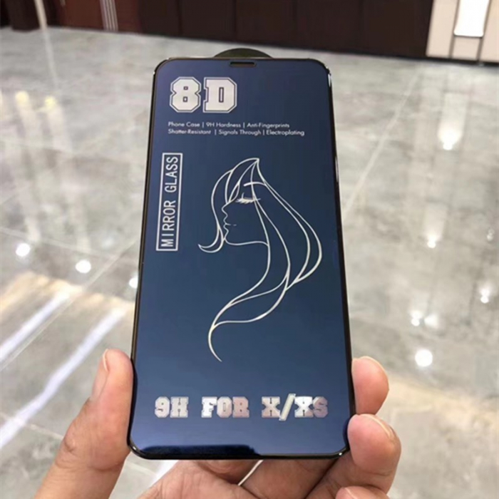 Folie de Protectie, Flippy, pentru iPhone 15 Plus, Tempered Glass Mirror 8D, Efect Oglinda, HD, Albastru [4]