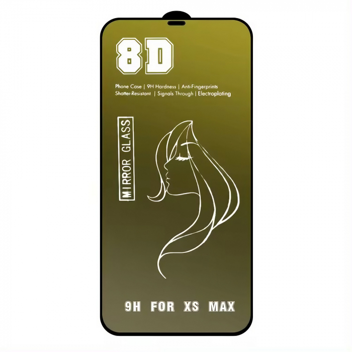 Folie de Protectie, Flippy, pentru iPhone 15 Plus, Tempered Glass Mirror 8D, Efect Oglinda, HD, Auriu [2]