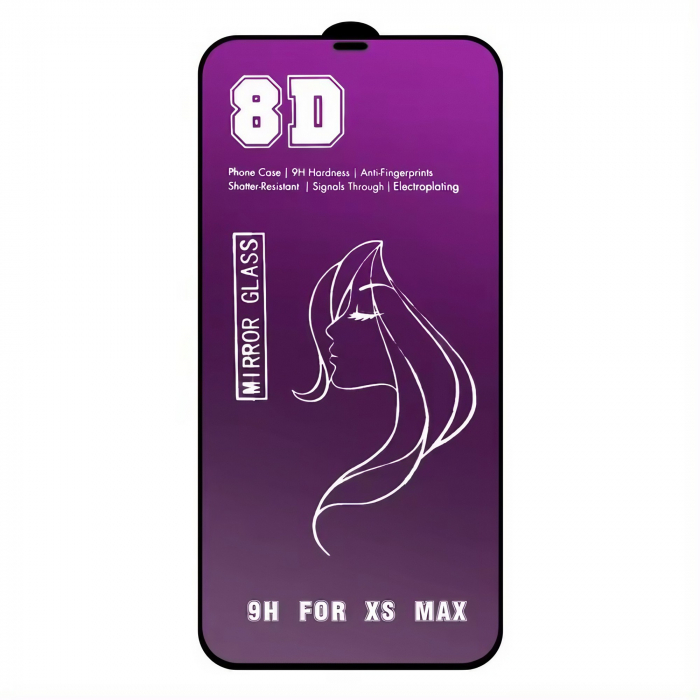 Folie de Protectie, Flippy, pentru iPhone 15 Plus, Tempered Glass Mirror 8D, Efect Oglinda, HD, Violet [2]