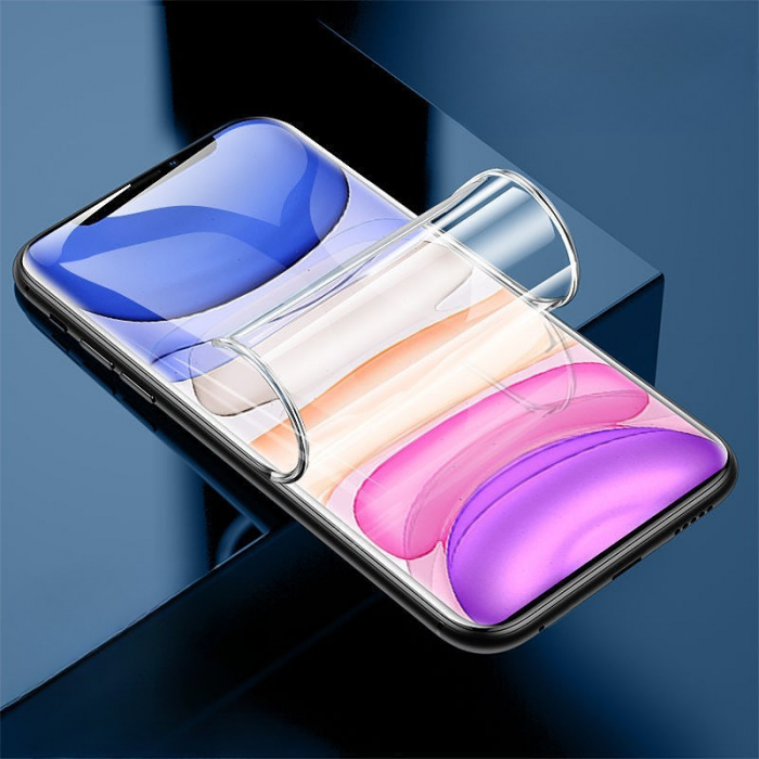 Folie de Protectie, Flippy, pentru iPhone 15 Pro, Flexible Hidrogel Ultra HD, Full Cover, Reparare Automata, Transparent [2]