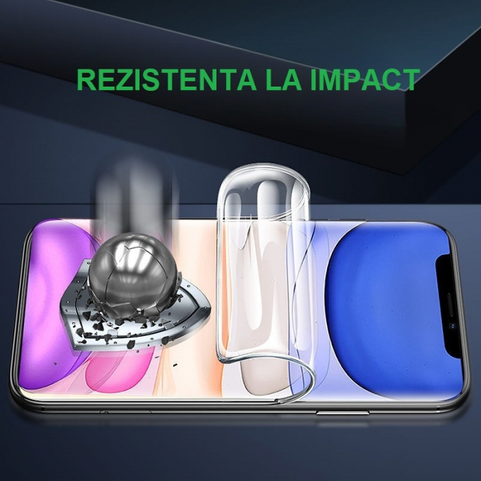 Folie de Protectie, Flippy, pentru iPhone 15 Pro, Flexible Hidrogel Ultra HD, Full Cover, Reparare Automata, Transparent [3]
