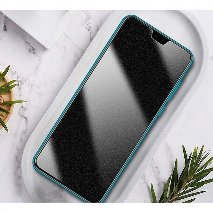 Folie de Protectie, Flippy, pentru iPhone 15 Pro, Matte Ceramic Privacy, 9H, Confidentialitate 30°, Anti-Soc, Negru Transparent [2]