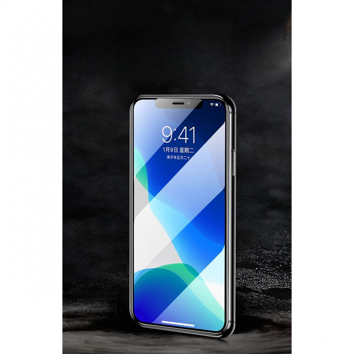 Folie de Protectie, Flippy, pentru iPhone 15 Pro Max, Tempered Glass 2.5D, cu Decupaje, HD, 9H, Transparent [5]