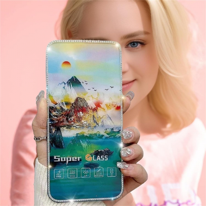 Folie de Protectie, Flippy, pentru iPhone 15, Tempered Glass 2.5 cu Pietricele, ESD, HD, Transparent [3]