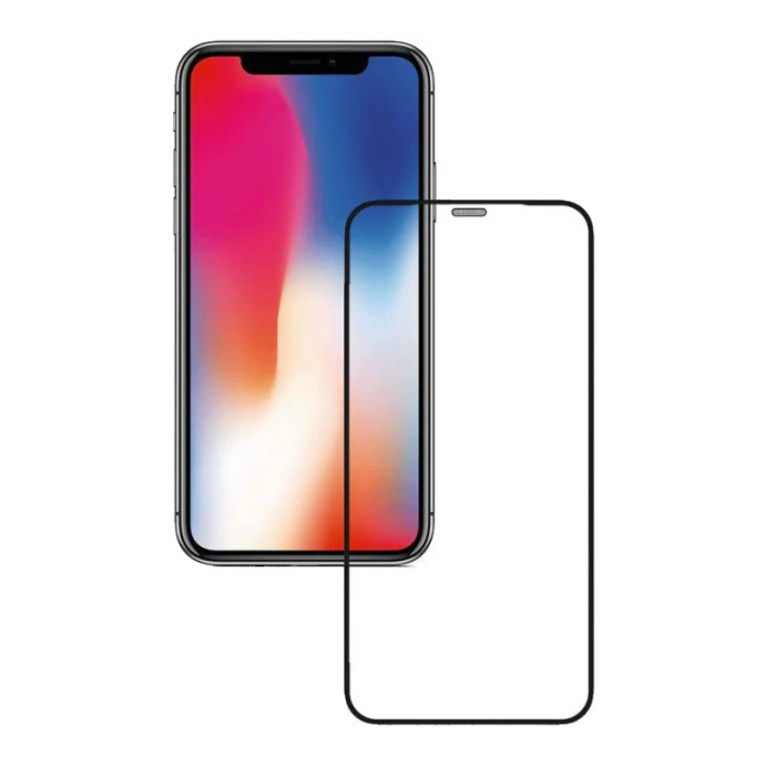 Folie de Protectie, Flippy, pentru iPhone 15, Tempered Glass, HD, Acoperire Completa, Protectie Anti-Praf pentru Difuzor, Margini Negre, Transparent [1]