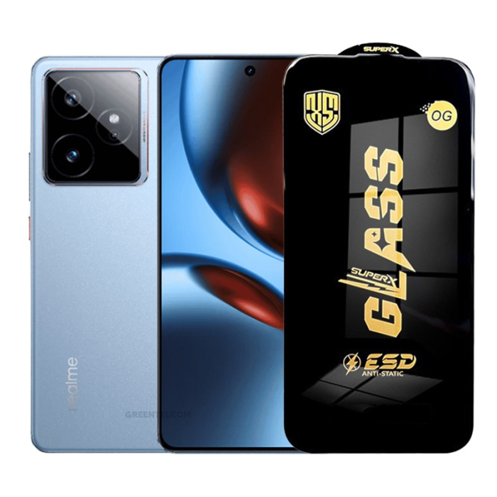 Folie de Protectie pentru Realme GT7, Flippy, Sticla Securizata ESD, Margini Negre, Rezistenta la Zgirieturi, Antistatica, 0.35 mm, Transparenta [1]