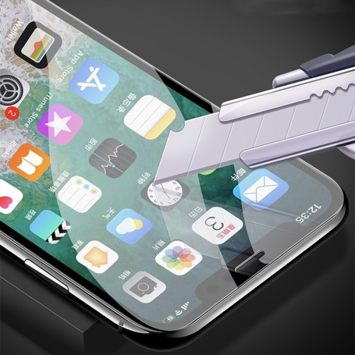 Folie de Sticla Securizata pentru Apple iPhone 15, Flippy, Vizibilitate HD, Protectie Completa 9D, Transparent [6]